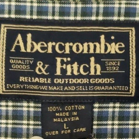 Abercrombie & Fitch Men's Large Long Sleeve Button Down Button Collar Shirt - Picture 3 of 10